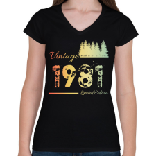 PRINTFASHION 1981 - Női V-nyakú póló - Fekete női póló