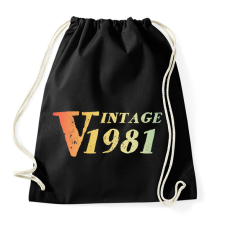 PRINTFASHION 1981 - Sportzsák, Tornazsák - Fekete tornazsák