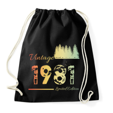 PRINTFASHION 1981 - Sportzsák, Tornazsák - Fekete tornazsák