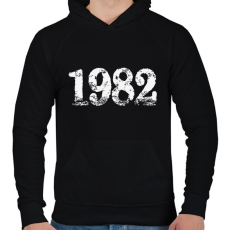 PRINTFASHION 1982 - Férfi kapucnis pulóver - Fekete