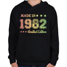 PRINTFASHION 1982 - Gyerek kapucnis pulóver - Fekete gyerek pulóver, kardigán