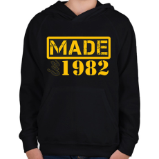 PRINTFASHION 1982 - Gyerek kapucnis pulóver - Fekete