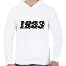 PRINTFASHION 1983 - Férfi kapucnis pulóver - Fehér