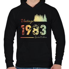 PRINTFASHION 1983 - Férfi kapucnis pulóver - Fekete