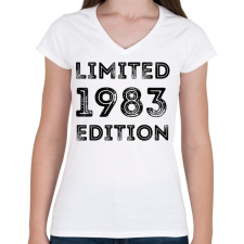 PRINTFASHION 1983 - Női V-nyakú póló - Fehér női póló