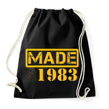 PRINTFASHION 1983 - Sportzsák, Tornazsák - Fekete tornazsák