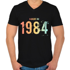 PRINTFASHION 1984 - Férfi V-nyakú póló - Fekete