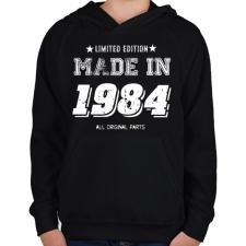 PRINTFASHION 1984 - Gyerek kapucnis pulóver - Fekete gyerek pulóver, kardigán