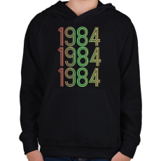 PRINTFASHION 1984 - Gyerek kapucnis pulóver - Fekete