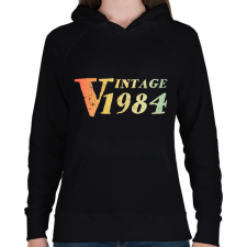 PRINTFASHION 1984 - Női kapucnis pulóver - Fekete női pulóver, kardigán