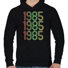 PRINTFASHION 1985 - Férfi kapucnis pulóver - Fekete