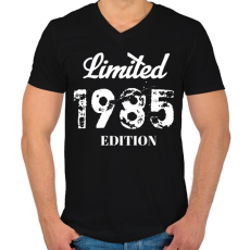 PRINTFASHION 1985 - Férfi V-nyakú póló - Fekete