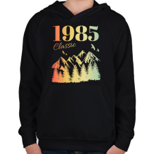 PRINTFASHION 1985 - Gyerek kapucnis pulóver - Fekete gyerek pulóver, kardigán
