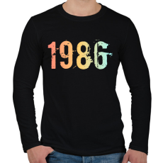 PRINTFASHION 1986 - Férfi hosszú ujjú póló - Fekete