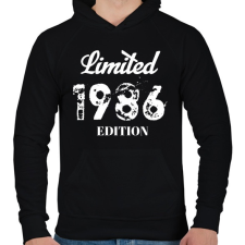 PRINTFASHION 1986 - Férfi kapucnis pulóver - Fekete férfi pulóver, kardigán