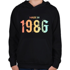 PRINTFASHION 1986 - Gyerek kapucnis pulóver - Fekete gyerek pulóver, kardigán
