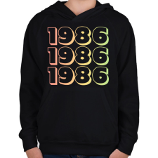 PRINTFASHION 1986 - Gyerek kapucnis pulóver - Fekete gyerek pulóver, kardigán