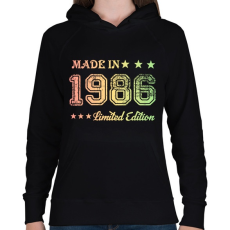 PRINTFASHION 1986 - Női kapucnis pulóver - Fekete