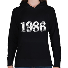 PRINTFASHION 1986 - Női kapucnis pulóver - Fekete női pulóver, kardigán