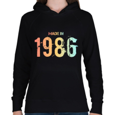 PRINTFASHION 1986 - Női kapucnis pulóver - Fekete női pulóver, kardigán