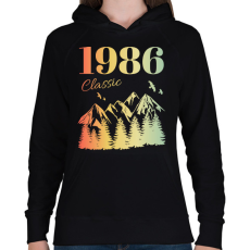 PRINTFASHION 1986 - Női kapucnis pulóver - Fekete
