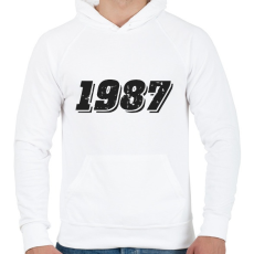 PRINTFASHION 1987 - Férfi kapucnis pulóver - Fehér