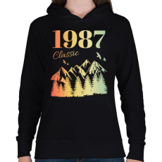 PRINTFASHION 1987 - Női kapucnis pulóver - Fekete