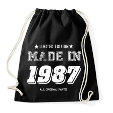 PRINTFASHION 1987 - Sportzsák, Tornazsák - Fekete tornazsák