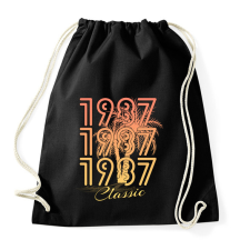 PRINTFASHION 1987 - Sportzsák, Tornazsák - Fekete tornazsák