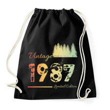 PRINTFASHION 1987 - Sportzsák, Tornazsák - Fekete tornazsák