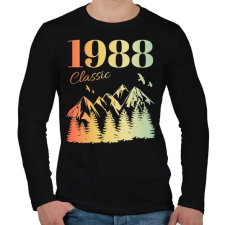 PRINTFASHION 1988 - Férfi hosszú ujjú póló - Fekete férfi póló