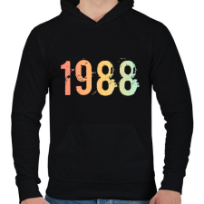 PRINTFASHION 1988 - Férfi kapucnis pulóver - Fekete férfi pulóver, kardigán