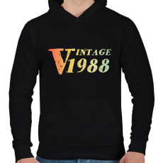 PRINTFASHION 1988 - Férfi kapucnis pulóver - Fekete