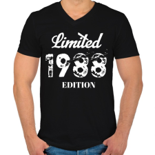 PRINTFASHION 1988 - Férfi V-nyakú póló - Fekete férfi póló