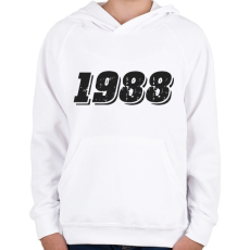PRINTFASHION 1988 - Gyerek kapucnis pulóver - Fehér