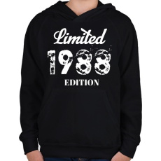 PRINTFASHION 1988 - Gyerek kapucnis pulóver - Fekete