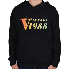 PRINTFASHION 1988 - Gyerek kapucnis pulóver - Fekete gyerek pulóver, kardigán