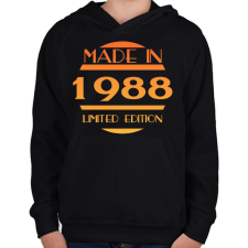 PRINTFASHION 1988 - Gyerek kapucnis pulóver - Fekete gyerek pulóver, kardigán