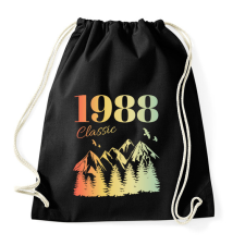 PRINTFASHION 1988 - Sportzsák, Tornazsák - Fekete tornazsák