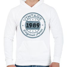 PRINTFASHION 1989 - Férfi kapucnis pulóver - Fehér férfi pulóver, kardigán