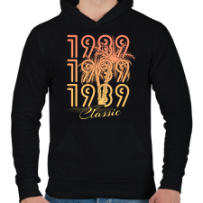 PRINTFASHION 1989 - Férfi kapucnis pulóver - Fekete férfi pulóver, kardigán