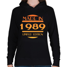PRINTFASHION 1989 - Női kapucnis pulóver - Fekete