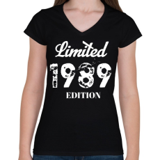 PRINTFASHION 1989 - Női V-nyakú póló - Fekete