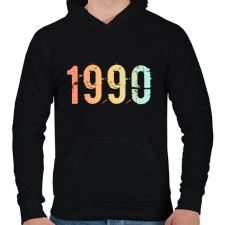 PRINTFASHION 1990 - Férfi kapucnis pulóver - Fekete férfi pulóver, kardigán