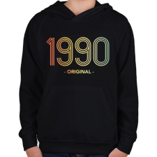 PRINTFASHION 1990 - Gyerek kapucnis pulóver - Fekete gyerek pulóver, kardigán