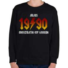 PRINTFASHION 1990 JÚLIUS - LEGENDA SZÜLETIK (ACDC STÍLUS) - Gyerek pulóver - Fekete