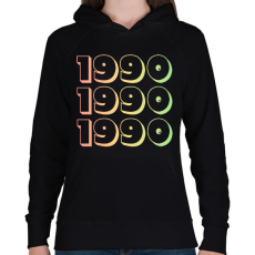PRINTFASHION 1990 - Női kapucnis pulóver - Fekete