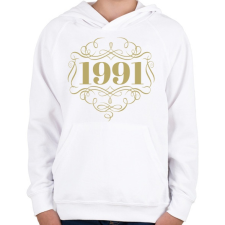 PRINTFASHION 1991 - Gyerek kapucnis pulóver - Fehér gyerek pulóver, kardigán