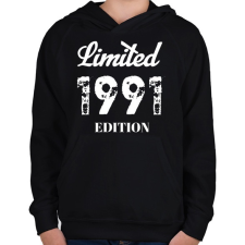 PRINTFASHION 1991 - Gyerek kapucnis pulóver - Fekete gyerek pulóver, kardigán