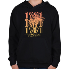 PRINTFASHION 1991 - Gyerek kapucnis pulóver - Fekete gyerek pulóver, kardigán